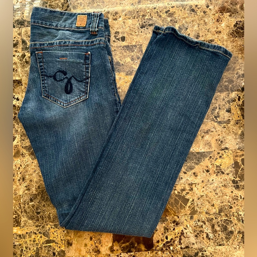 🧡Guess Women’s Daredevil Boot Cut Low-Rise Medium Wash Jeans Size 28🧡